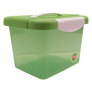 Caja Organizadora Click de 4 Litros Color Verde con Blanco