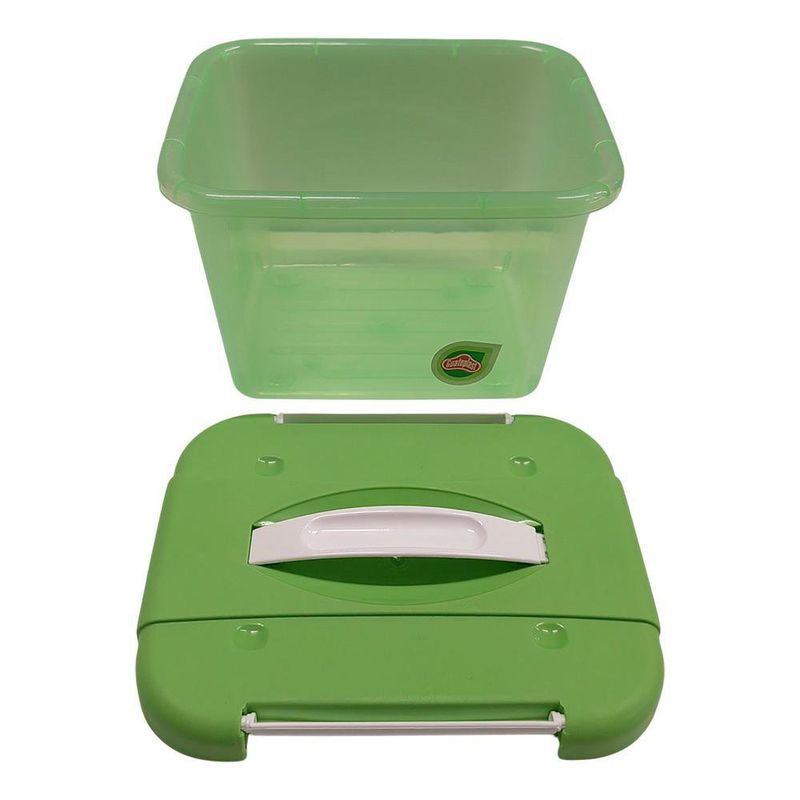 Caja Organizadora Click de 4 Litros Color Verde con Blanco