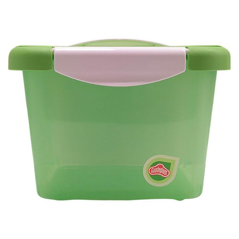 Caja Organizadora Click de 4 Litros Color Verde con Blanco