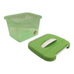 Caja Organizadora Click de 4 Litros Color Verde con Blanco