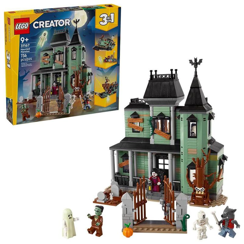LEGO Creator 3 en 1 Set Mansión Encantada de 736 Piezas