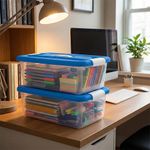 Caja Click de Plástico 12 L Color Azul