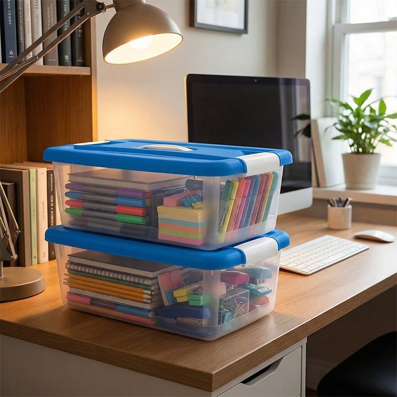 Caja Click de Plástico 12 L Color Azul