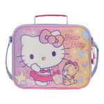 Lonchera Infantil de Hello Kitty con Asa y Correa Ajustable
