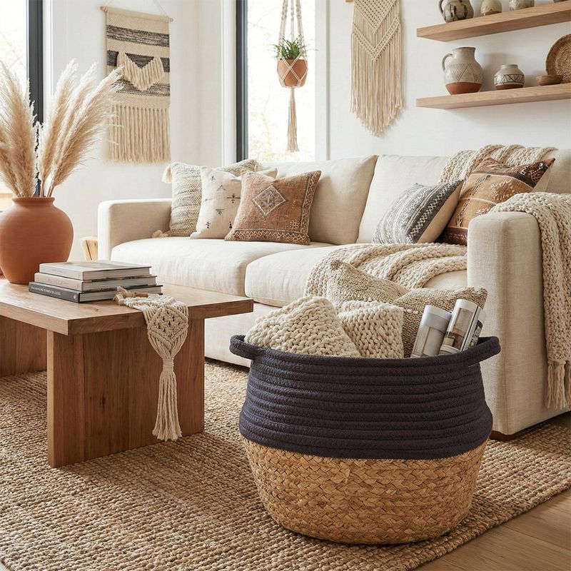 Canasta Decorativa Cinnamon de 27 x 23 cm