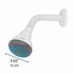 Cabeza de Ducha FOSET Fija de 2 1/2 plg con Brazo Color Blanco
