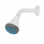 Cabeza de Ducha FOSET Fija de 2 1/2 plg con Brazo Color Blanco
