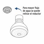 Cabeza de Ducha FOSET Fija de 2 1/2 plg con Brazo Color Blanco