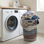 Cesta para Lavandería de Plástico 66 L Color Beige