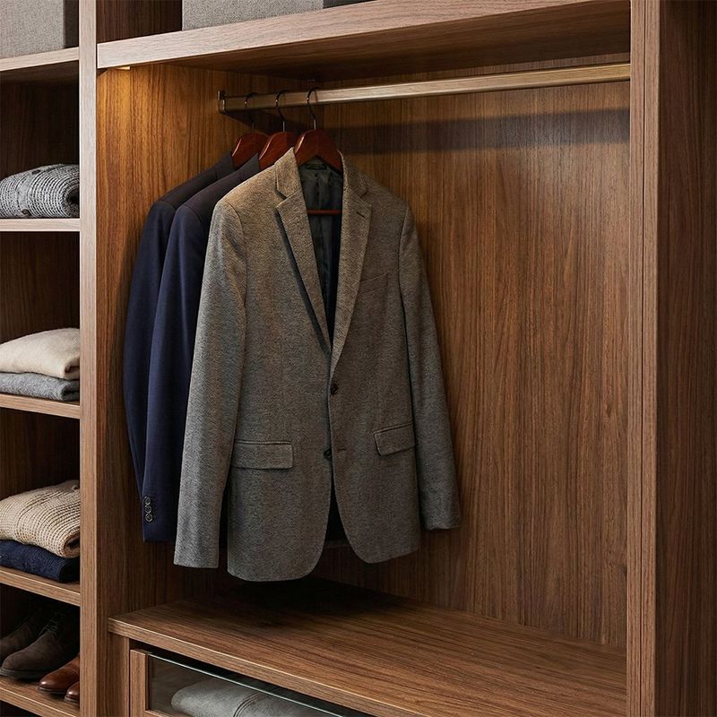 Set de 5 Serchas de Madera con Gancho Metálico Color Café