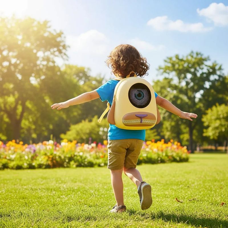 Mochila Infantil Perrito con Ojo LED Modelo PXY 32 x 32