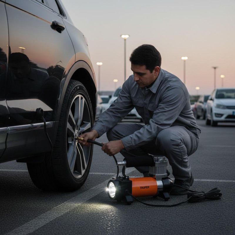 Compresor Portátil de Aire para Auto Con Maletín 12 V