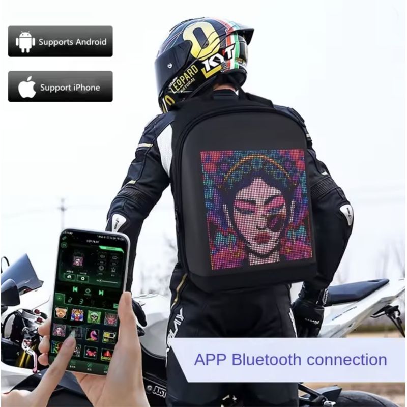 Mochila Infantil con Pantalla LED PXY 64x64