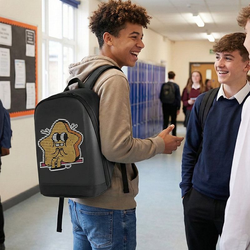 Mochila Infantil con Pantalla LED PXY 64x64