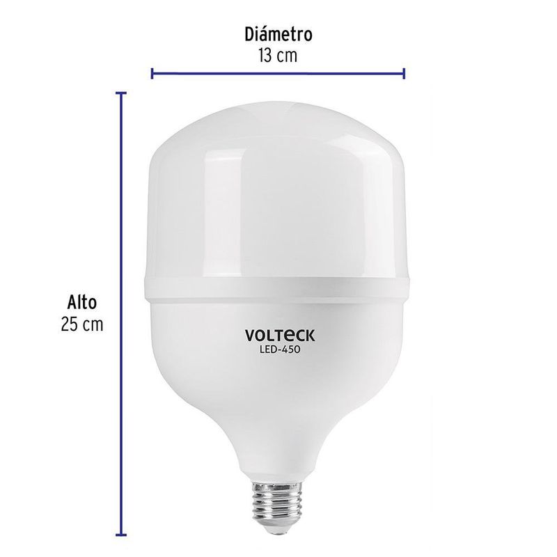 Bombilla LED Base E27 de 50W Alta Potencia Luz Fría