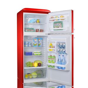 Refrigerador Oster No Frost Retro de 2 Puertas 10 Pies³ Color Rojo