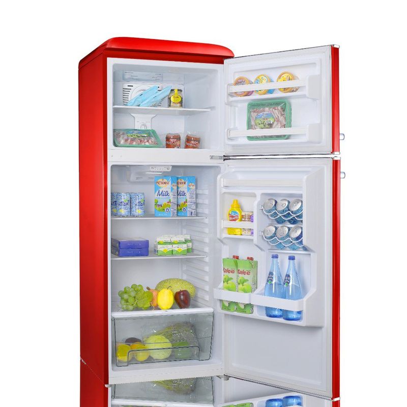 Refrigerador Oster No Frost Retro de 2 Puertas 10 Pies³ Color Rojo