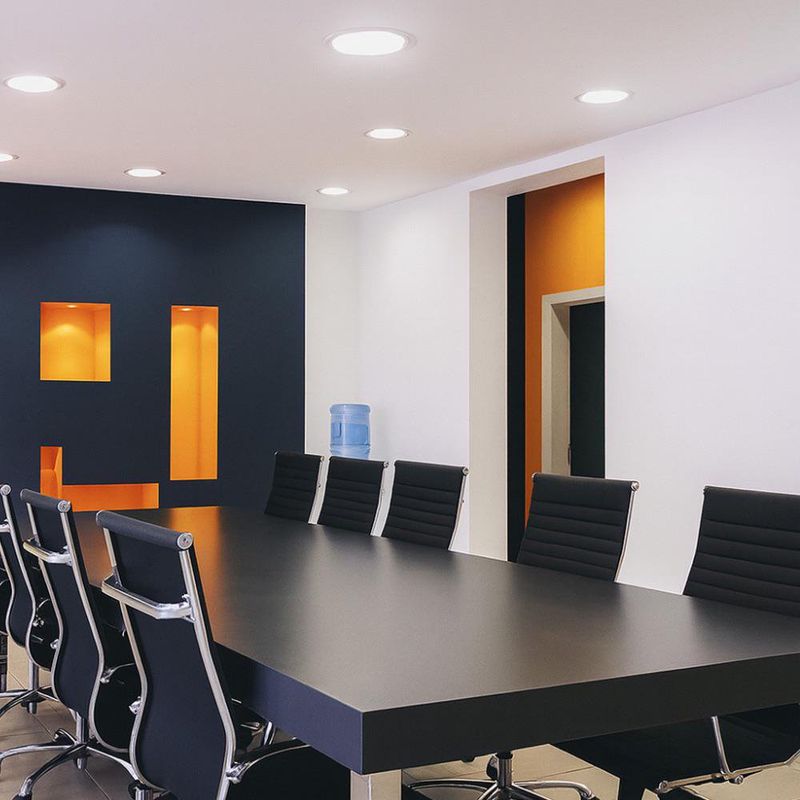 Bombilla LED Base E27 de 40W Circular Plana Luz Fría