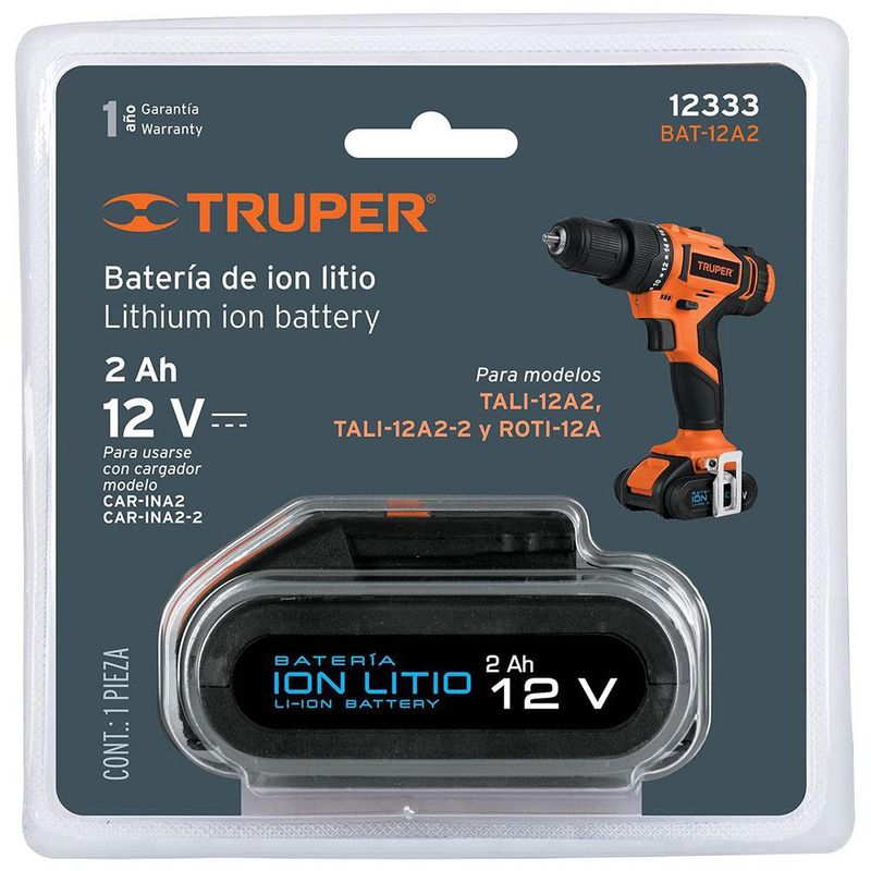 Batería Ion Litio 12V, para ROTI-20A y TALI-12A2