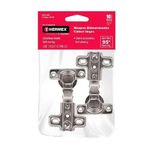 Bisagra Bidimensional de Acero Canto Medio de 95° para Gabinete en Set de 2 Uds