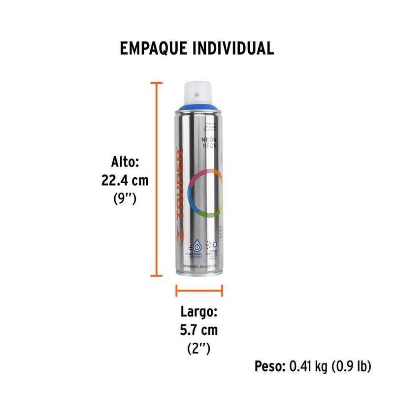 Pintura en Spray Color Azul Neón