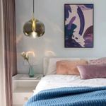 Lámpara Colgante TecnoLite Globo de Cristal Ahumado para Interior