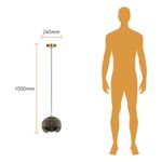 Lámpara Colgante TecnoLite Globo de Cristal Ahumado para Interior