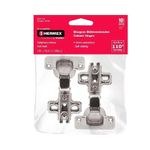 Bisagras Bidimensionales de Acero Canto Oculto de 110° para Gabinete en Set de 2 Uds