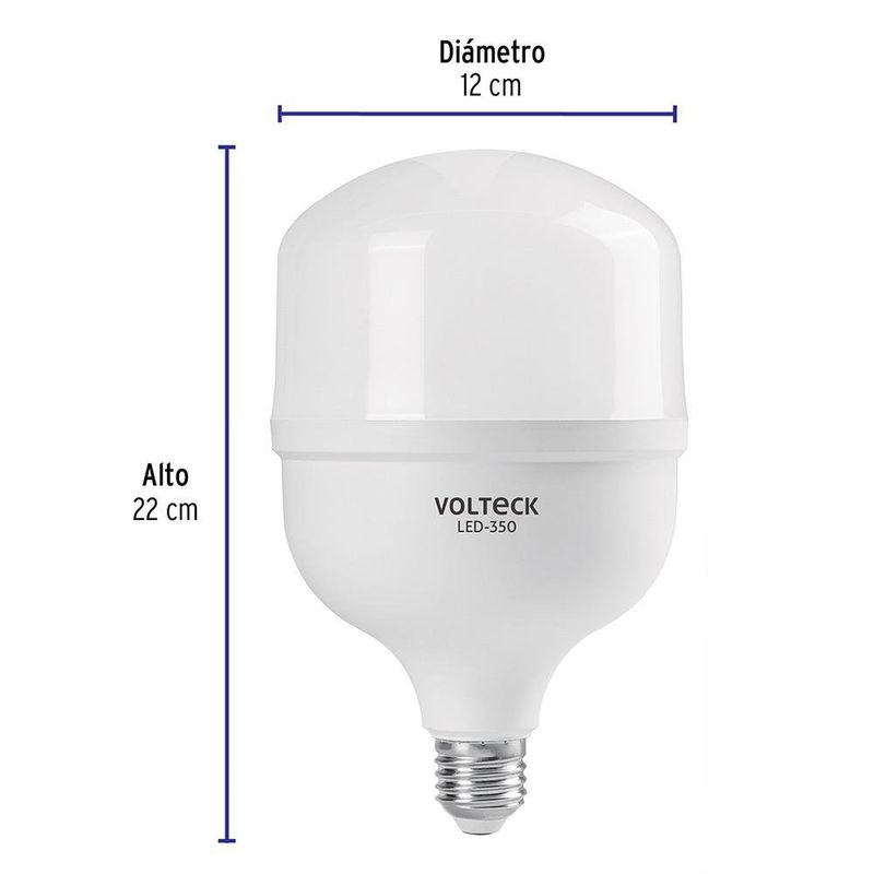 Bombilla LED Base E27 de 40W Alta Potencia Luz Fría
