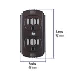 Tomacorriente Doble de Sobreponer Café 15 A