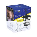 Farol Colgante Base E27 para Exterior Moderno Negro