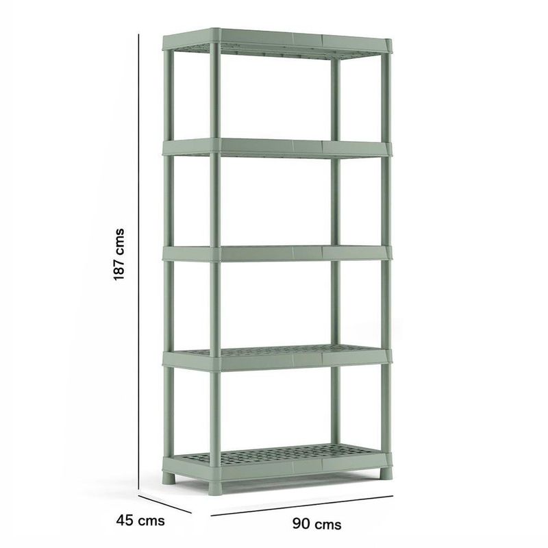 Estantería Ventilada de 5 Niveles Gris