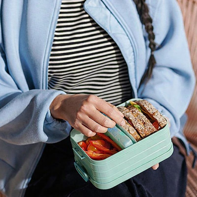 Lonchera Take a Break Midi con Divisor Color Salvia Nórdica