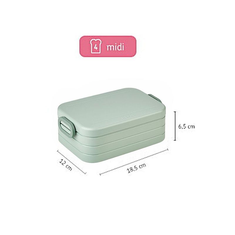 Lonchera Take a Break Midi con Divisor Color Salvia Nórdica