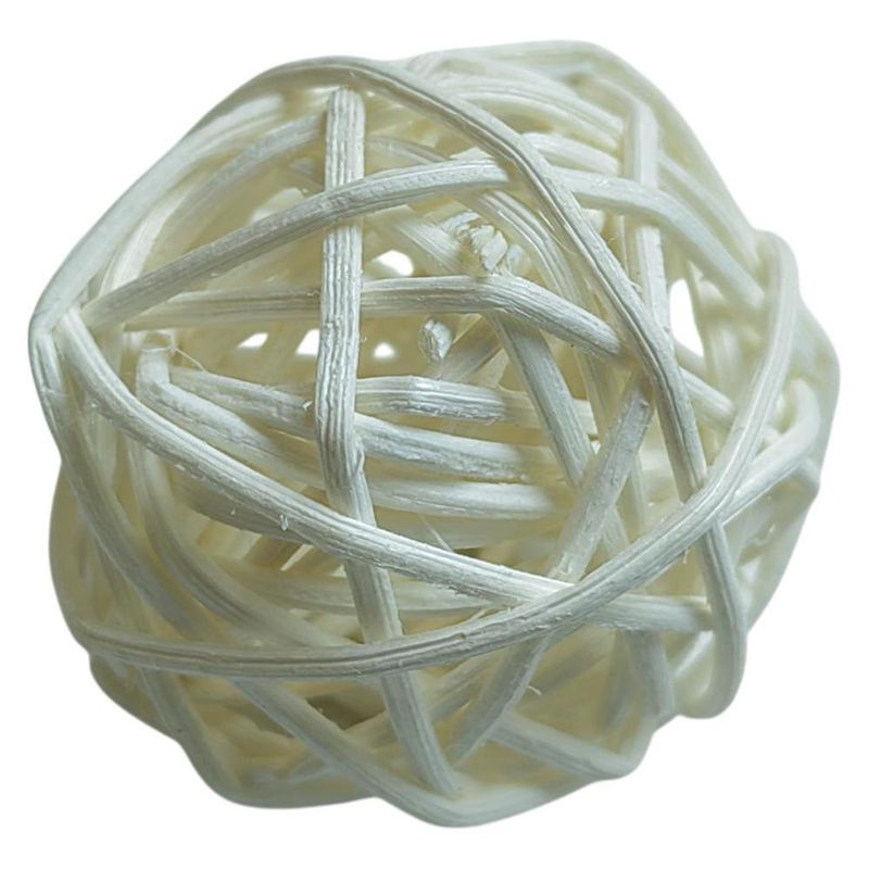 Paquete de 10 Esferas Decorativas Caladas de 1.5 plg Color Natural