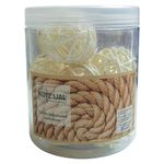 Paquete de 10 Esferas Decorativas Caladas de 1.5 plg Color Natural