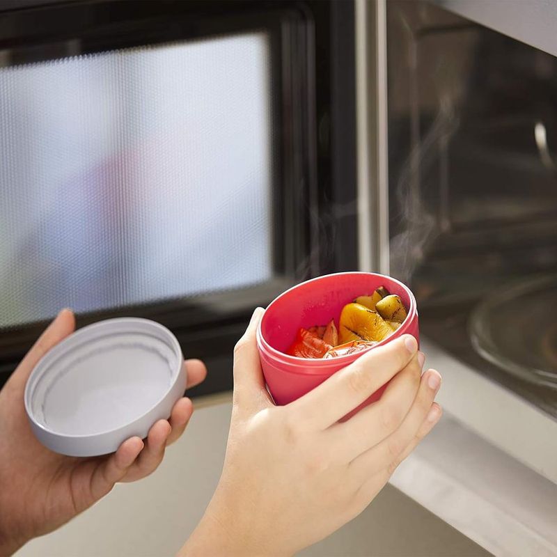 Bowl Snackpot Bento con Tapa Color Rosa Nórdico