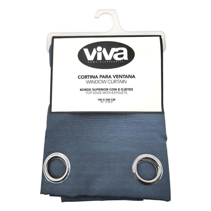 Cortina para Ventana de 140 x 240 cm Color Celeste