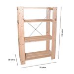 Estantería de Madera Natural