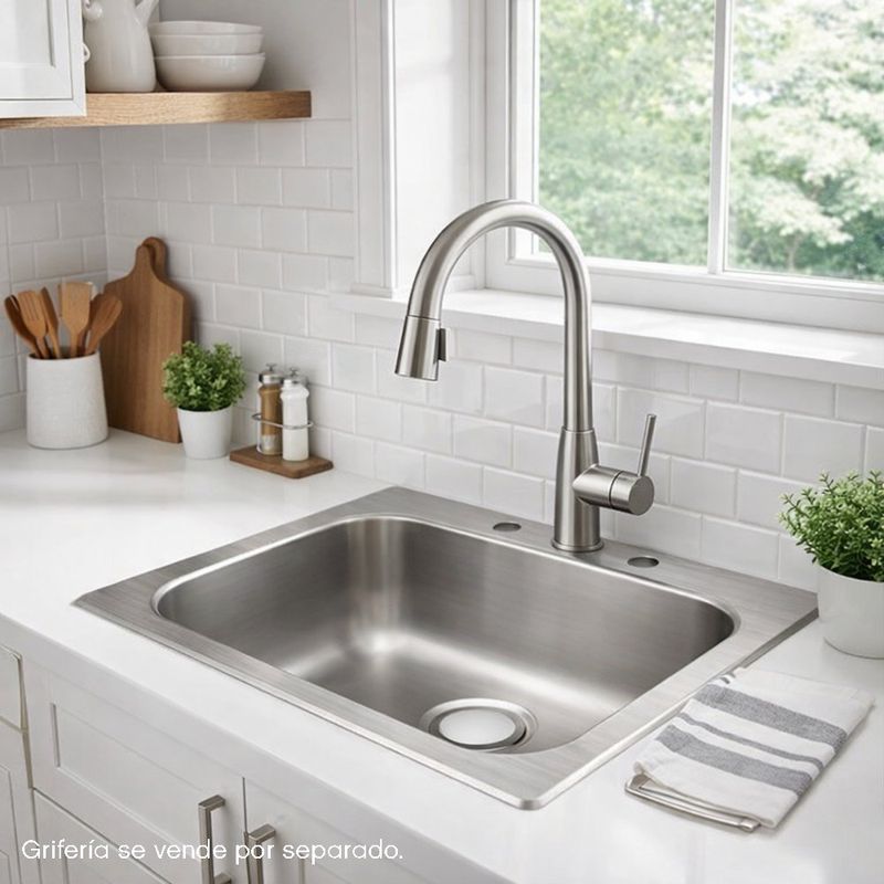 Lavatrastos Empotrable de Acero Inoxidable 47 x 49 Cm