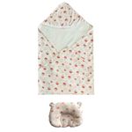 Set de Frazada y Cojín para Bebé con Estampado de Naranjas