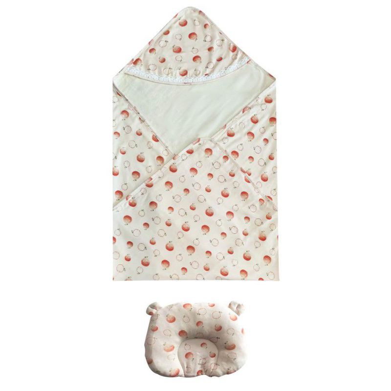 Set de Frazada y Cojín para Bebé con Estampado de Naranjas