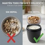 Lunchpot Ellipse con 2 Compartimentos Color Negro Nórdico