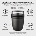 Lunchpot Ellipse con 2 Compartimentos Color Negro Nórdico