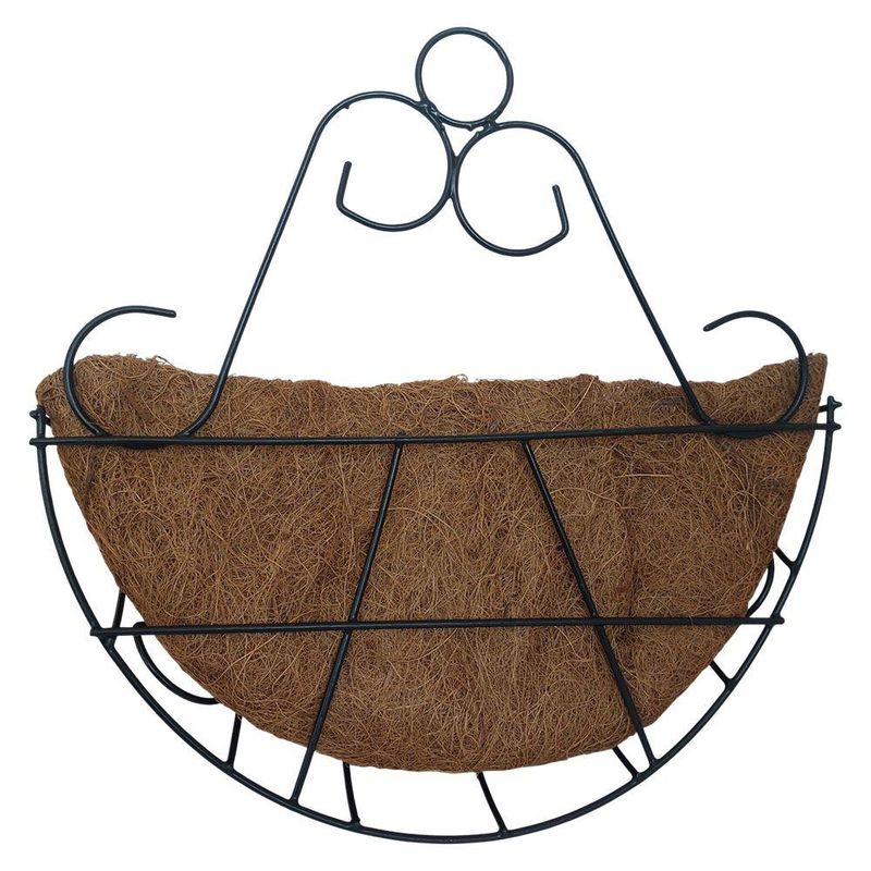 Maceta Colgante de 14 plg con Forro de Fibra de Coco