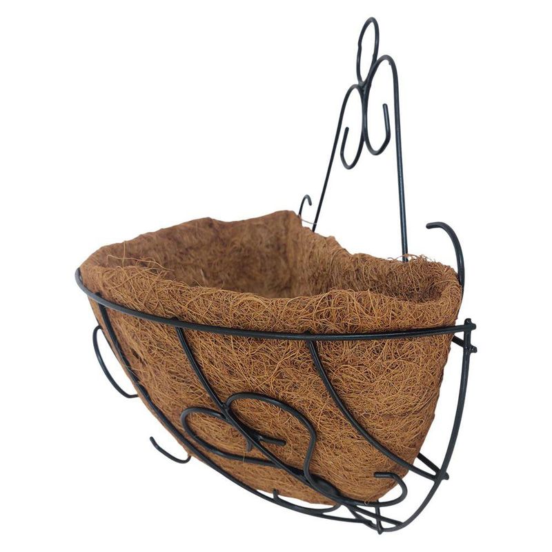 Maceta Colgante de 14 plg con Forro de Fibra de Coco