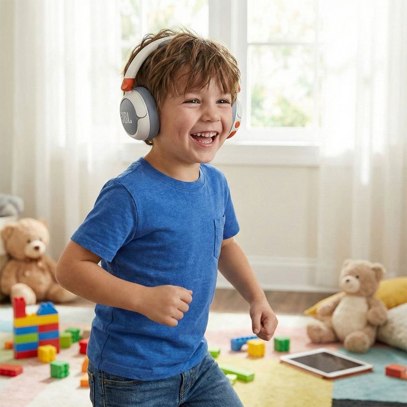 Audífonos Inalámbricos JBL Junior 470NC Color Blanco