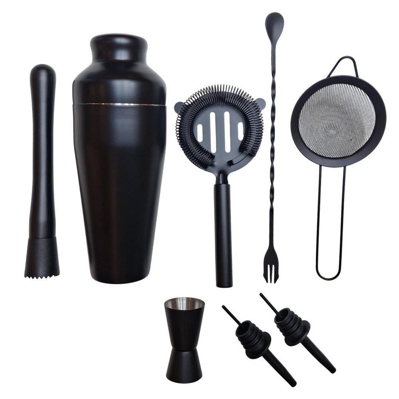 Set de Bar de 8 Piezas en Color Negro