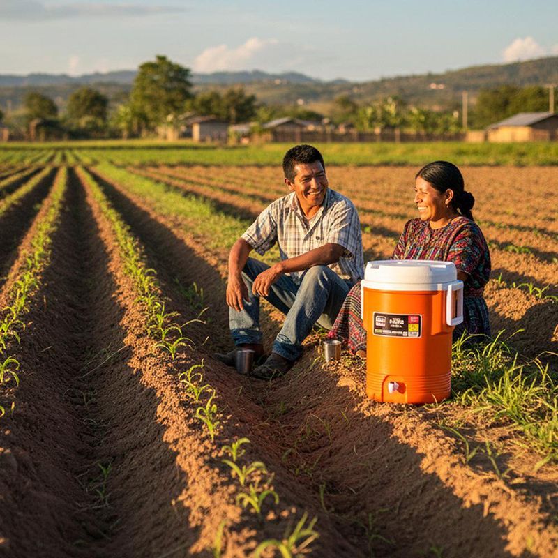 Termo con Dispensador 19 Litros Naranja