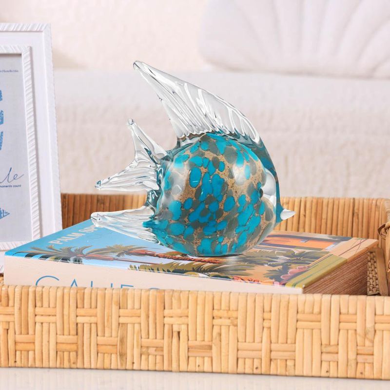 Pez Decorativo Azul Marmoleado